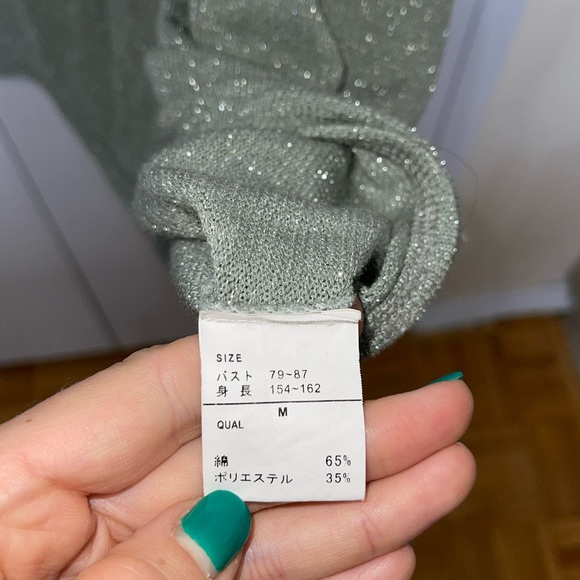 Meirire shiny loose fit off-the-shoulder sweater - Picture 3 of 8